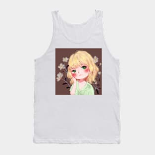 Lovely Blonde Girl Protrait Tank Top